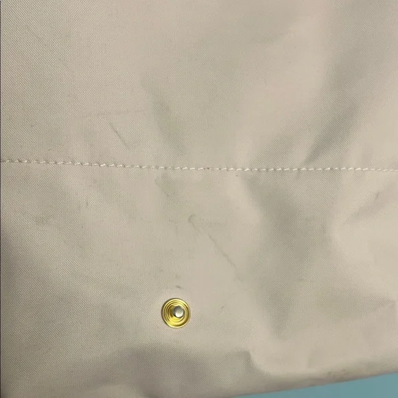 Longchamp Women's Pink Canvas Tan Tote Bag with Brown Trim - Picture 12 of 17